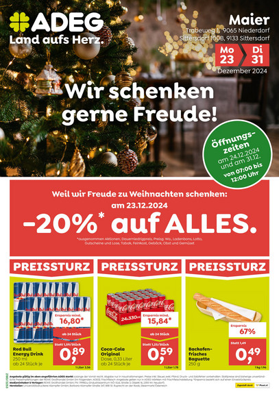 -20% auf alles am 23.12.