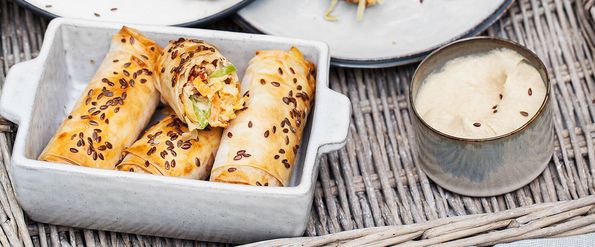 Paradeiser-Lauch-Strudel mit Karotten