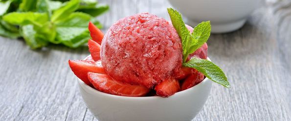 Erdbeersorbet