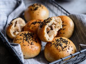 Germbrötchen mit Sauerkraut & Pilzen