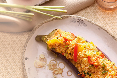 Gefüllte Melanzani mit Couscous