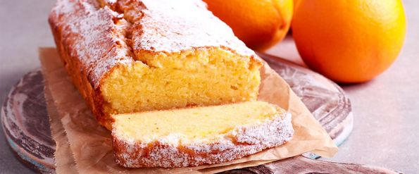 Orangen Polenta Kuchen mit Mandeln