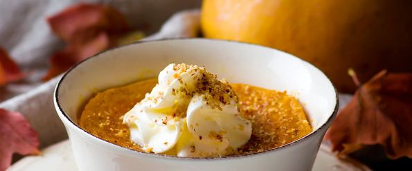 Cremiger Kürbis-Butterscotch-Pudding